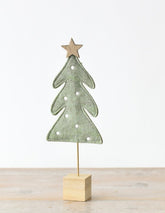 Green Felt Tree on Base